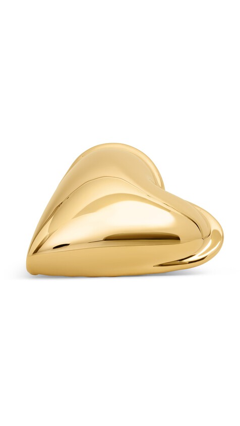 ALA&Iuml;A LE C&OElig;UR BOMB&Eacute; EARRINGS YELLOW GOLD METALS - View 2