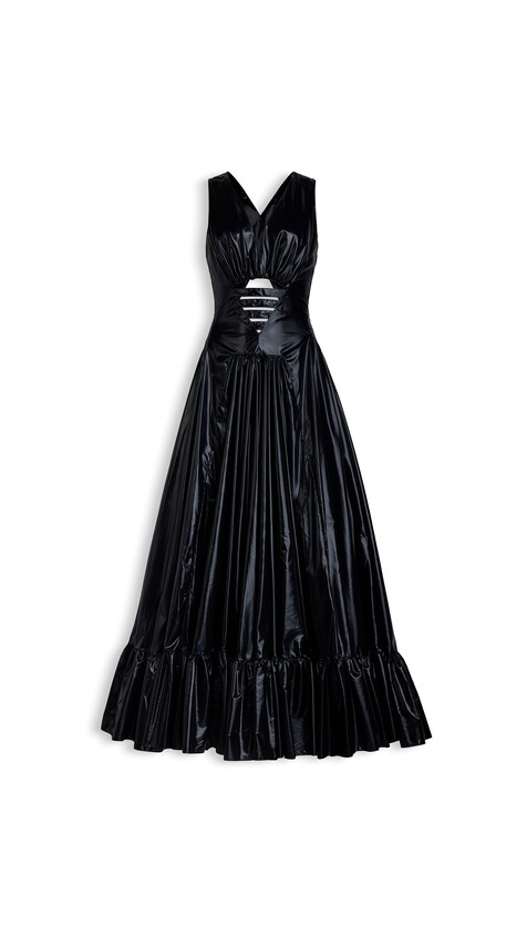 ALA&Iuml;A DEESSE NYLON DRESS BLACK