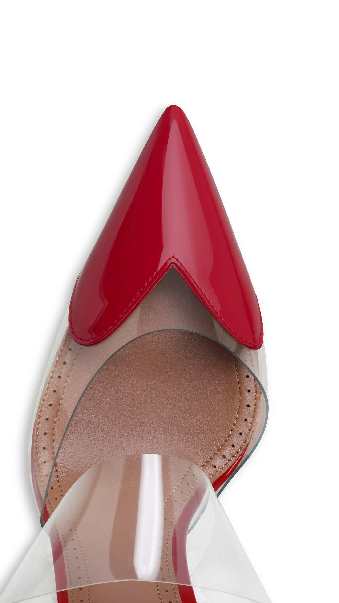 ALA&Iuml;A LE C&OElig;UR MULES IN PATENT LEATHER RED - View 4