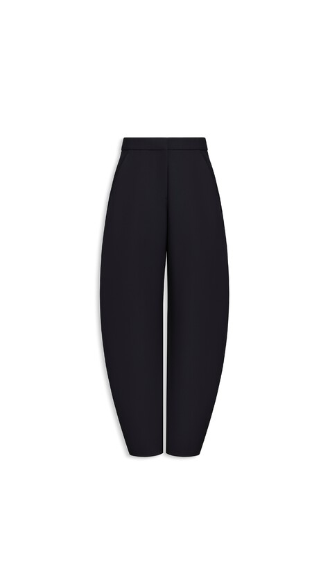 ALA&Iuml;A ROUND TAILORED PANTS BLACK