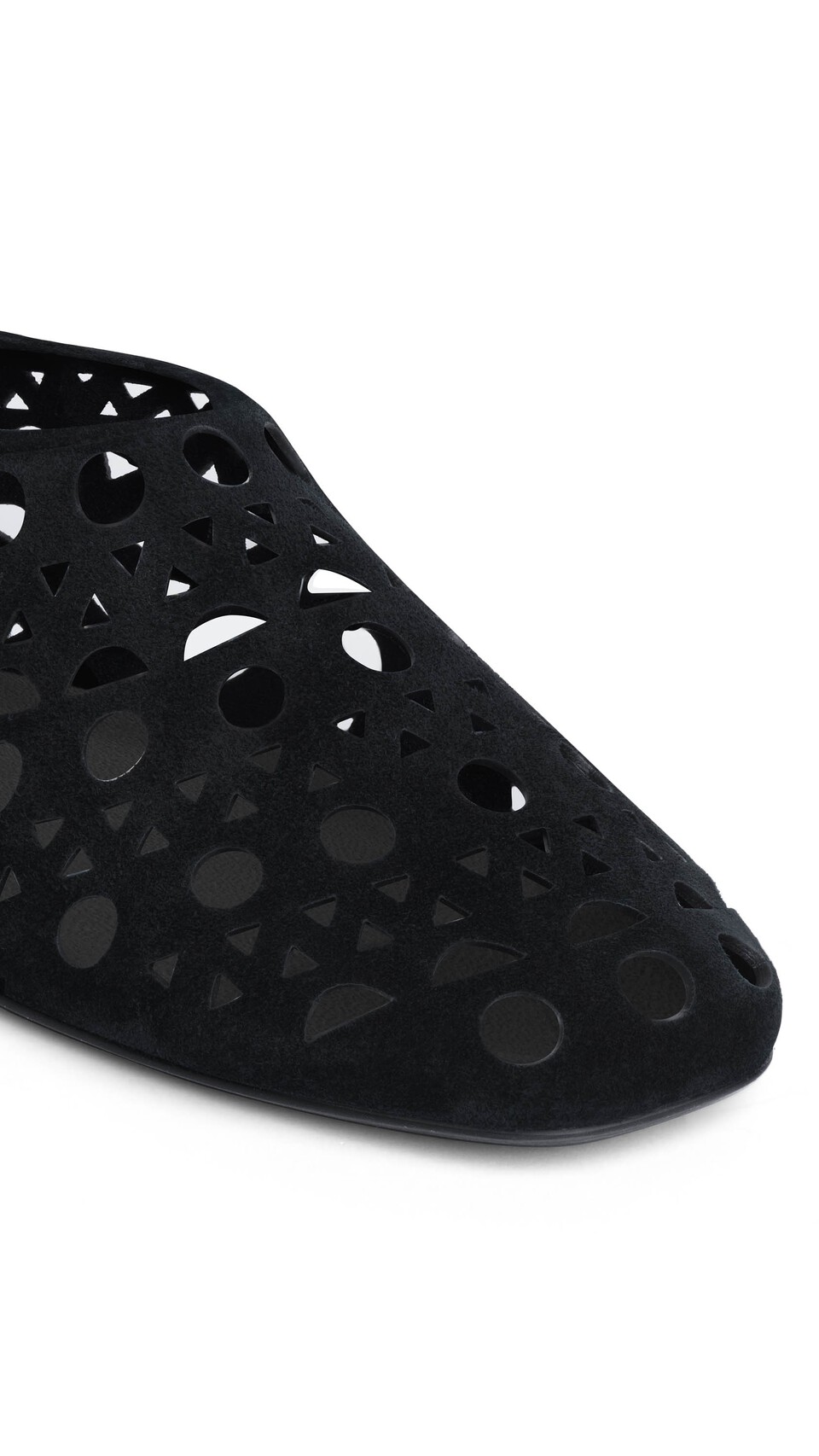 ALA&Iuml;A SLIPPERS VIENNE IN VELVET CALFSKIN BLACK - View 3