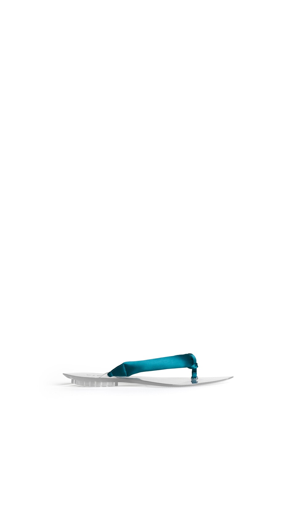 ALA&Iuml;A INVISIBLE THONG IN SATIN EMERALD