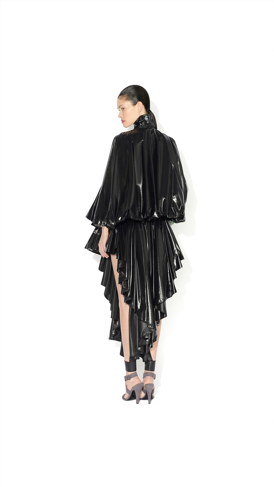 ALA&Iuml;A NYLON PETTICOAT BLACK - View 3
