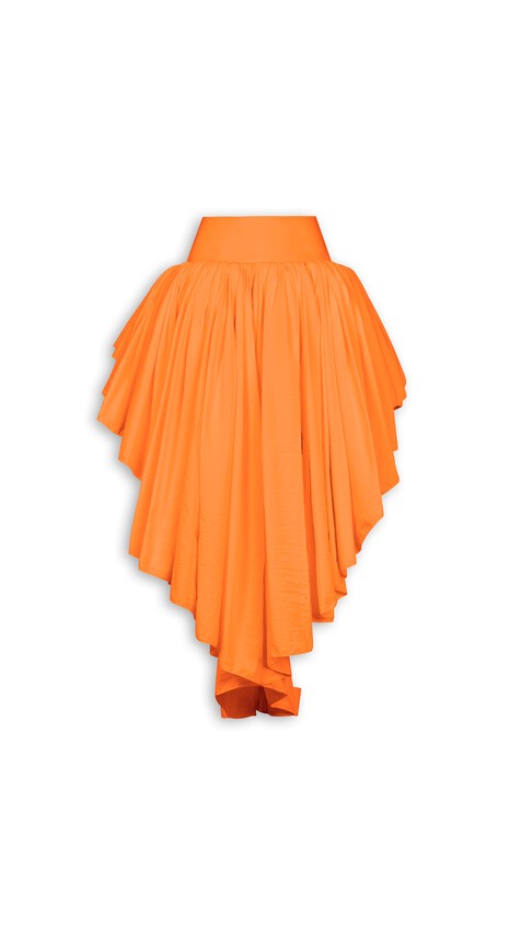 ALA&Iuml;A NYLON MAXI PETTICOAT ORANGE