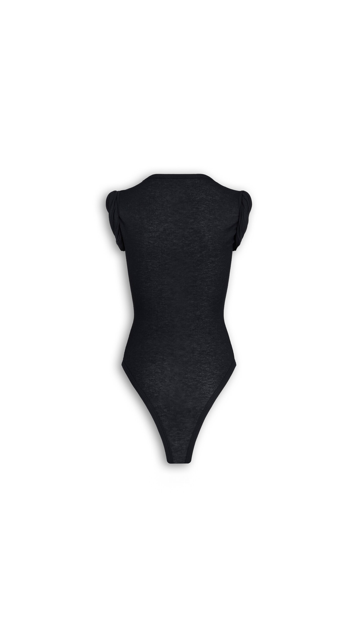 ALA&Iuml;A CASHMERE-BLEND JERSEY BODYSUIT BLACK - View 5
