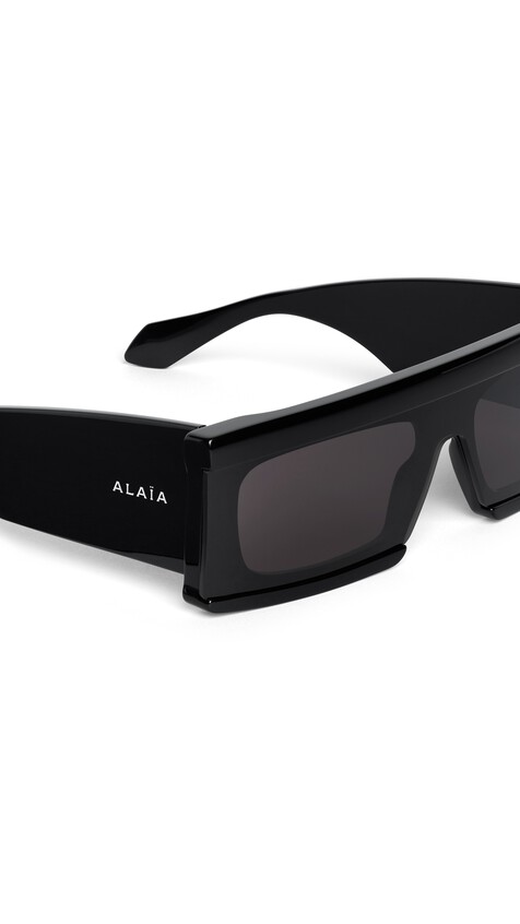 ALA&Iuml;A RECTANGULAR MASK SUNGLASSES BLACK - View 2
