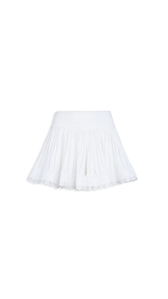 WHITE - ALA&Iuml;A SHINY CRINOLINE SHORT