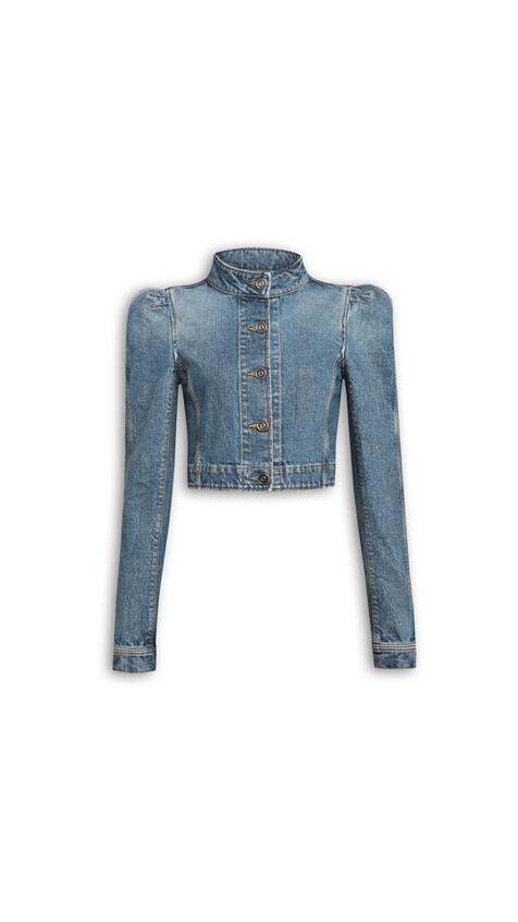 DENIM HIGH NECK JACKET