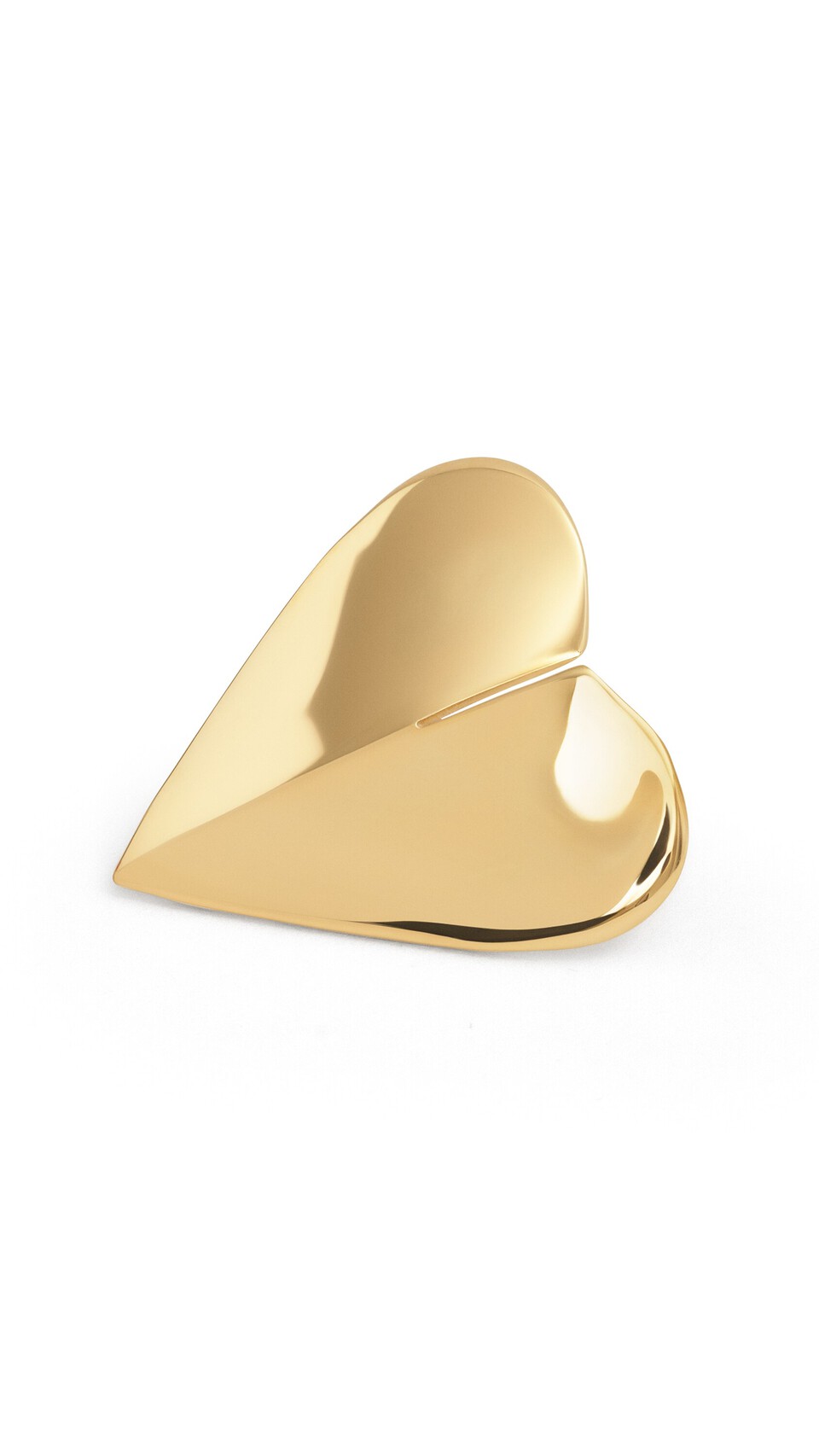 ALA&Iuml;A LE C&OElig;UR MINI TORN EARRINGS YELLOW GOLD METALS - View 2