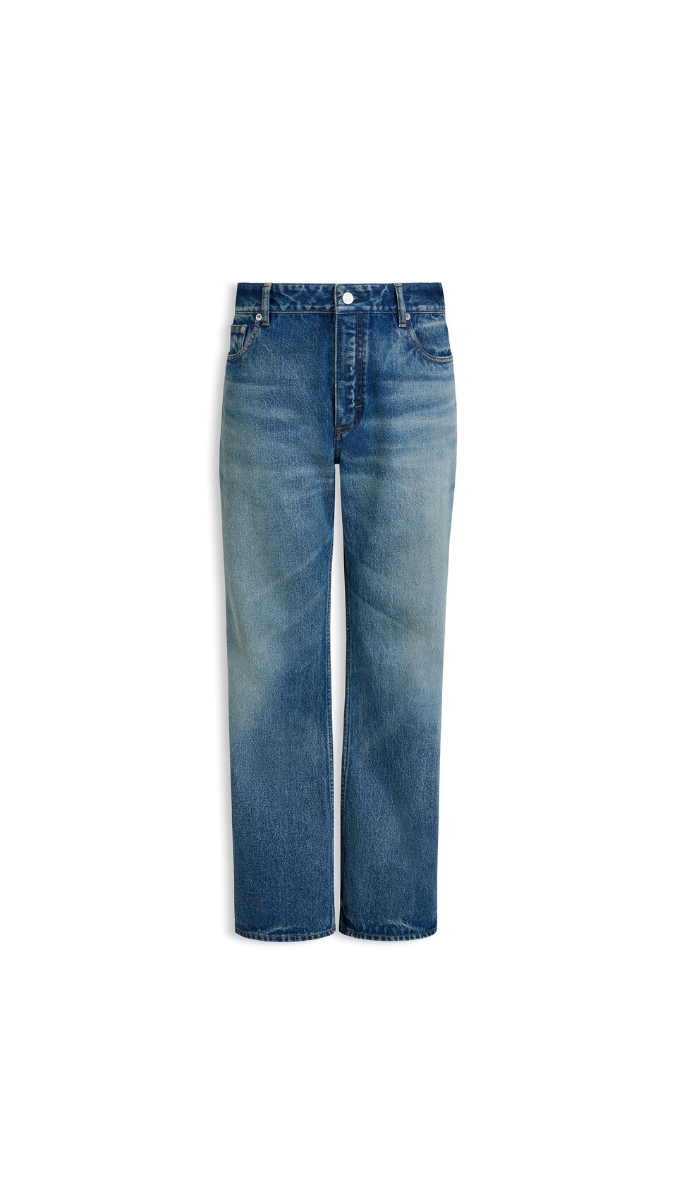ALA&Iuml;A FLARE DENIM JEANS BLUE
