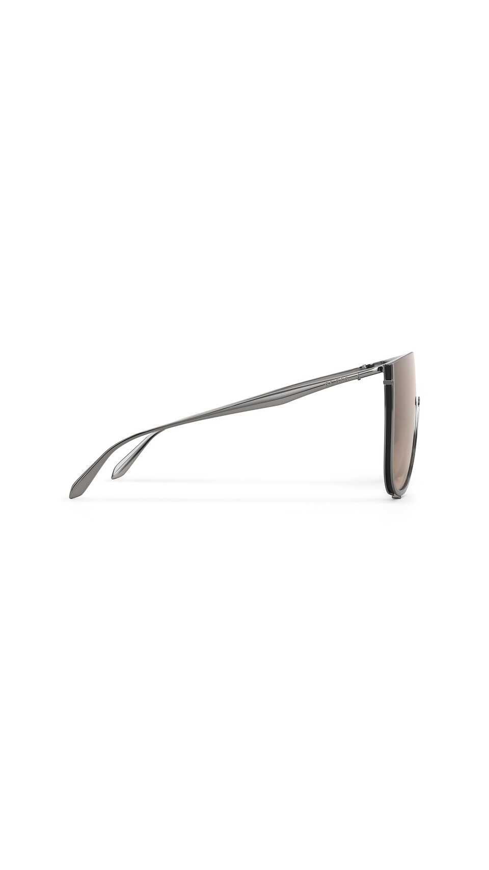 ALA&Iuml;A MASK SUNGLASSES IN METAL BROWN/BLACK - View 2