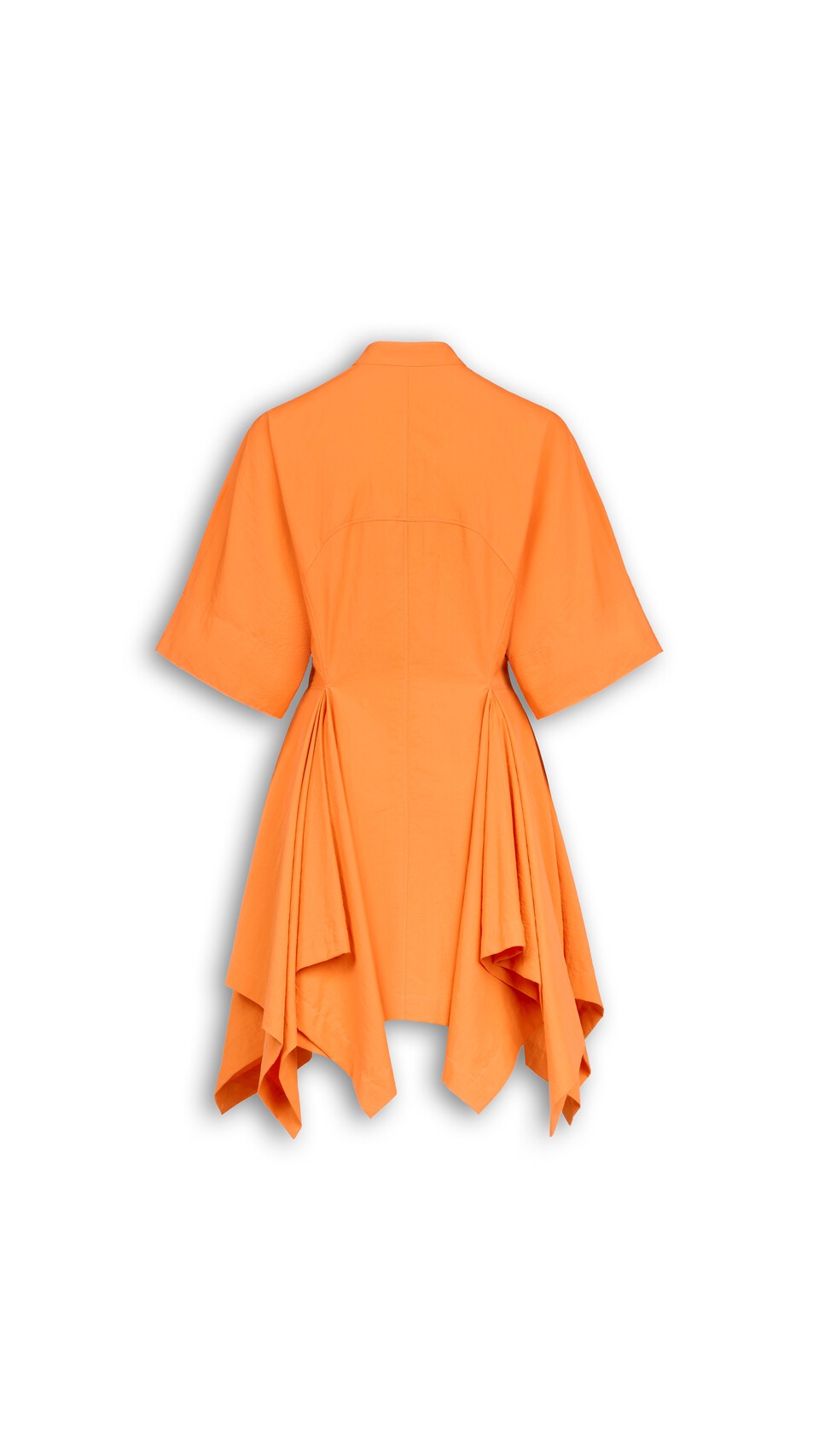 ALA&Iuml;A NYLON PANELLED DRESS ORANGE - View 2