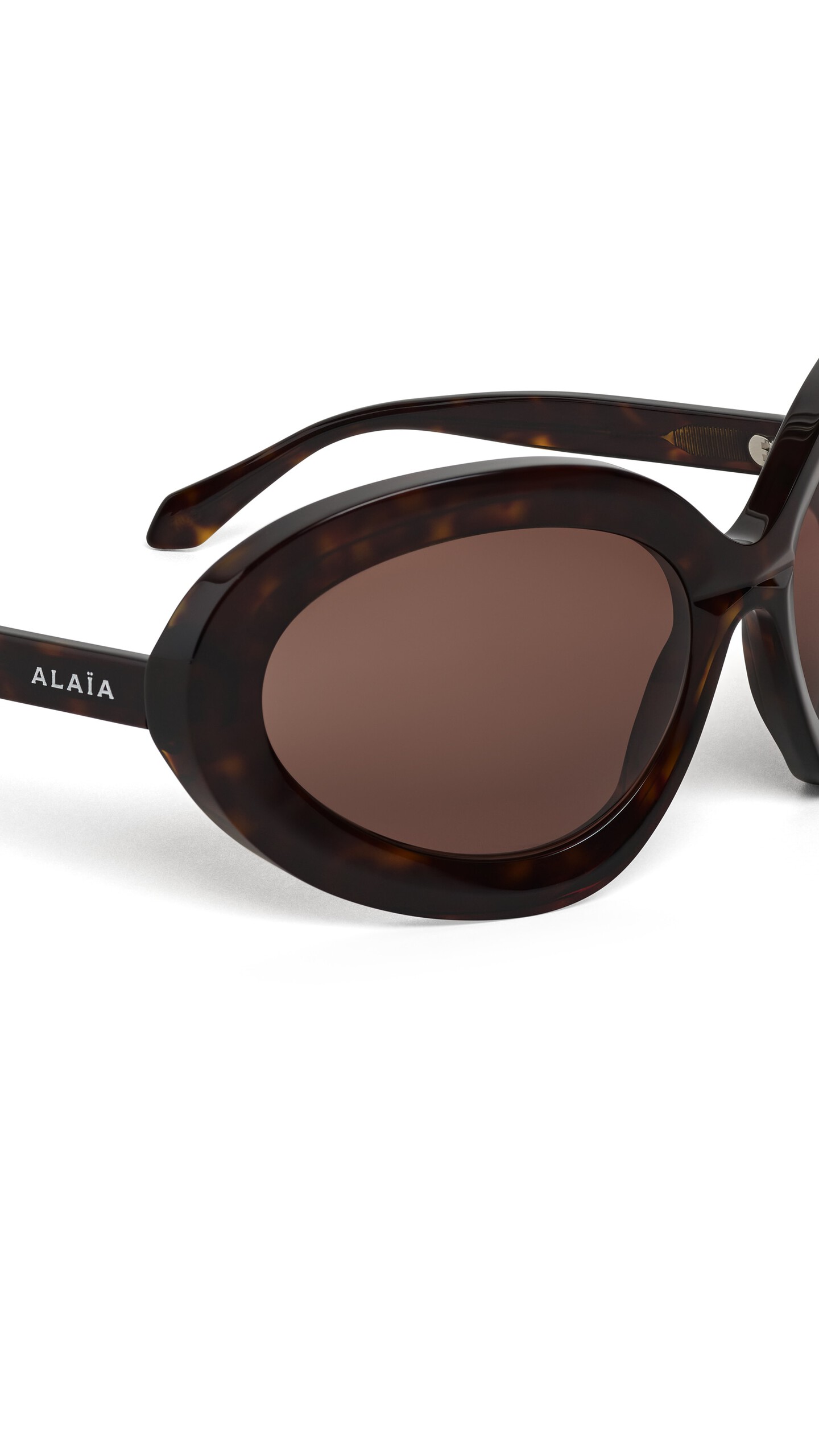 ALA&Iuml;A BUTTERFLY SUNGLASSES DARK BROWN - View 3