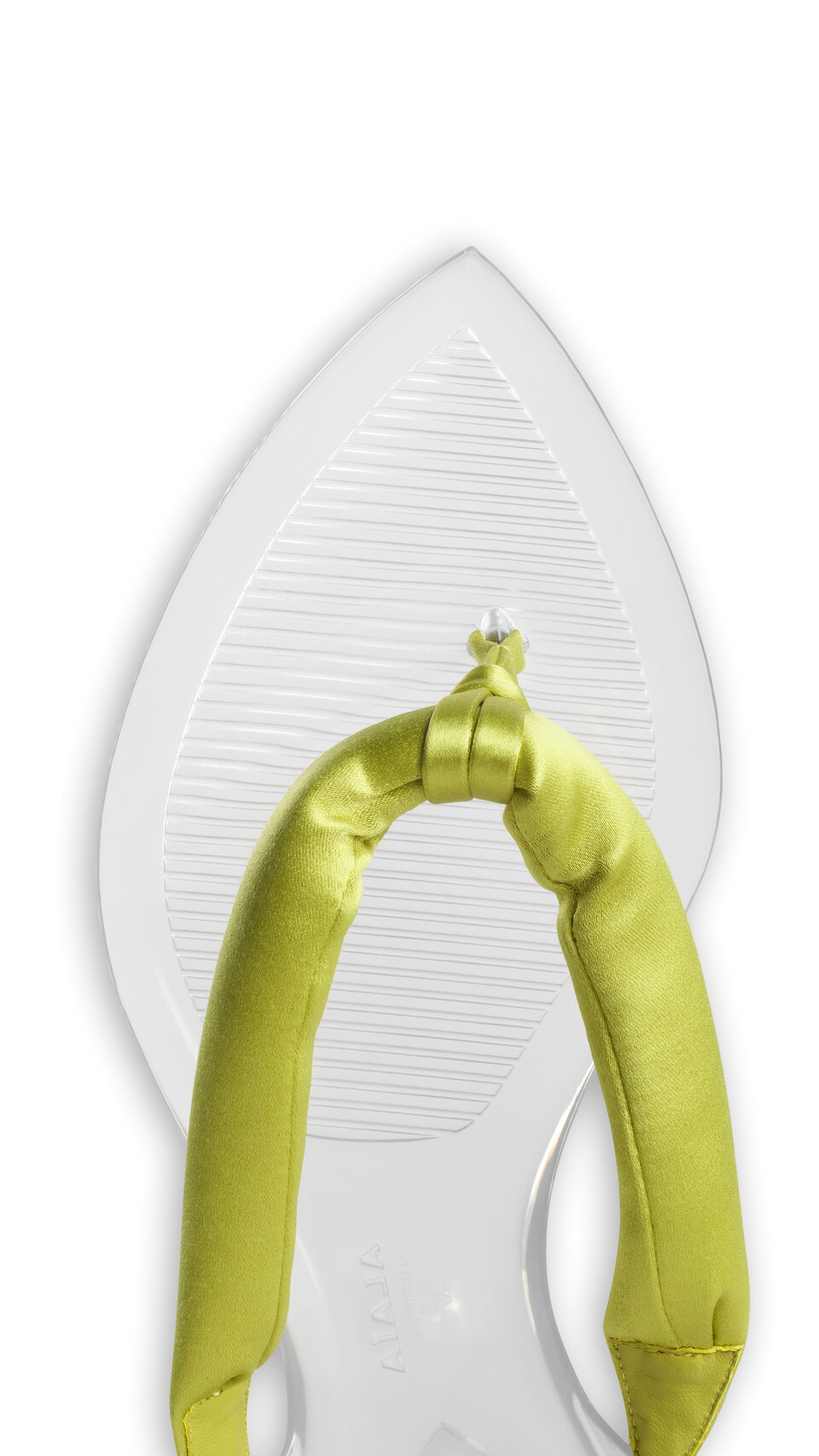 ALA&Iuml;A INVISIBLE THONG IN SATIN LIME - View 3