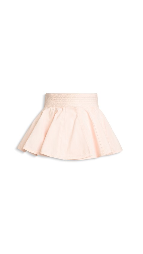 ALA&Iuml;A DENIM PEPLUM BELT PINK