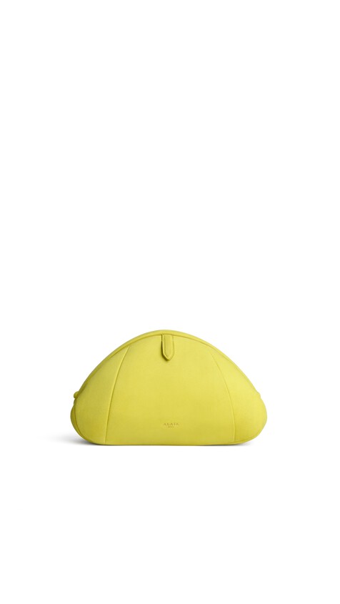 ALA&Iuml;A PURSE SMALL CLUTCH IN SUEDE LEMON YELLOW
