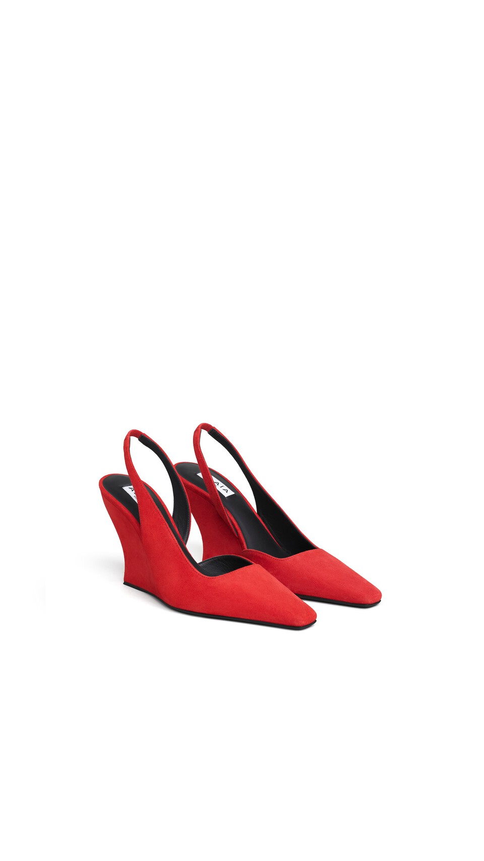 ALA&Iuml;A WAVE SLINGBACKS IN SUEDE BURNT ORANGE - View 2