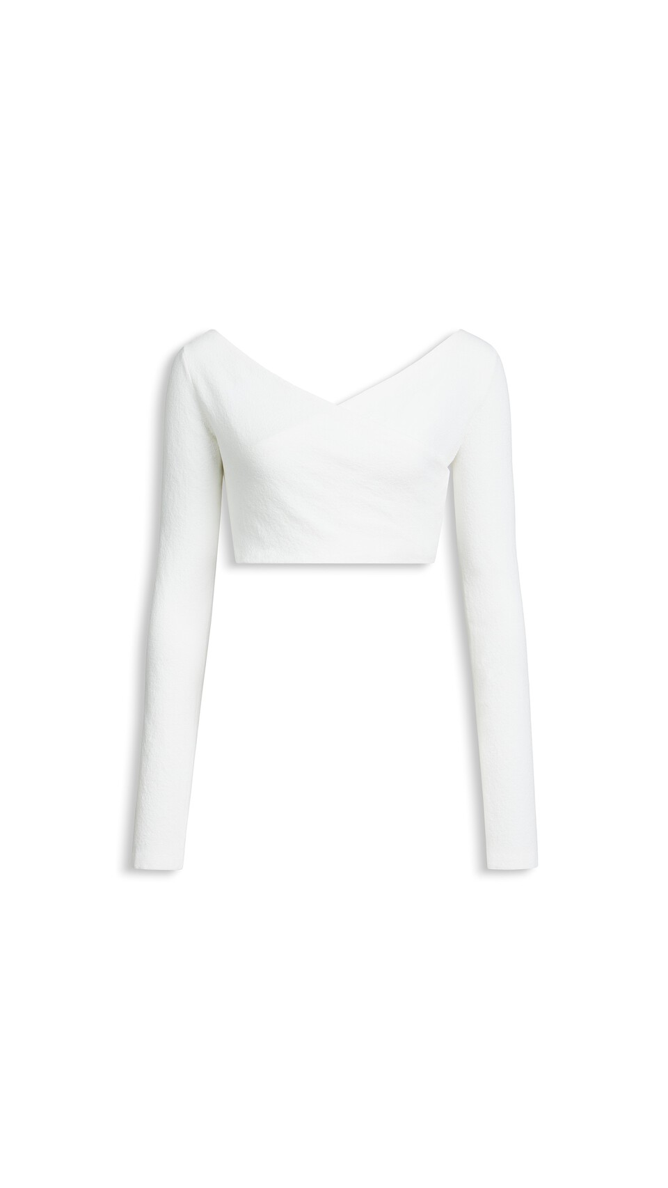 ALA&Iuml;A COTTON CREPE WRAPPED TOP NATURAL WHITE - View 2
