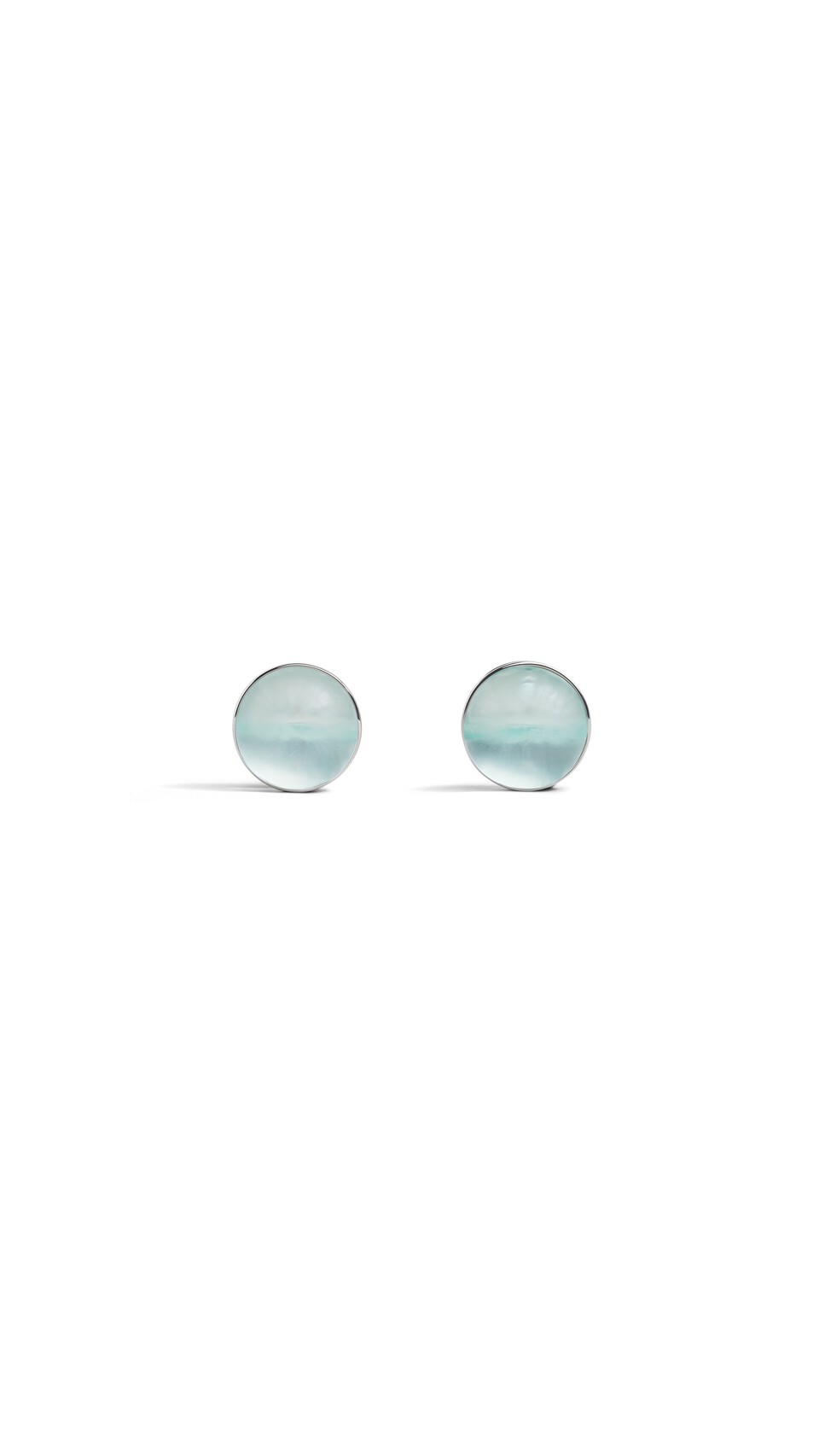 ALA&Iuml;A SPHERE EARRINGS PALE GREEN