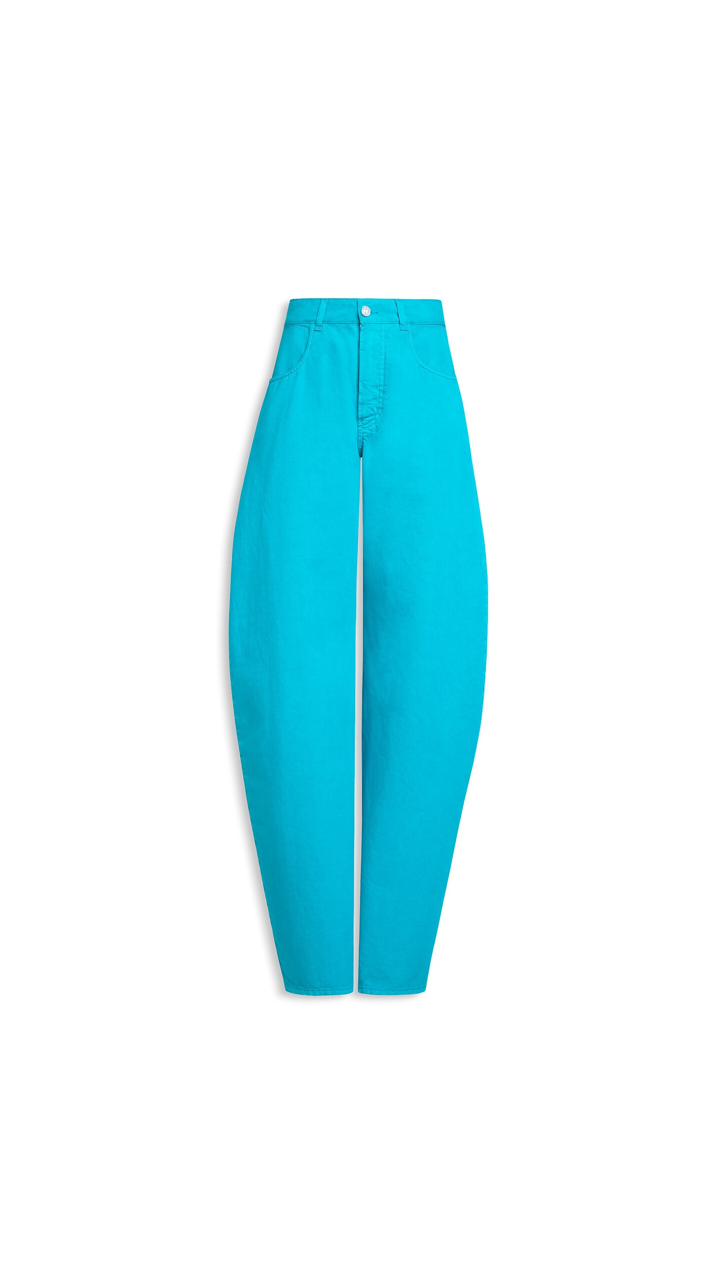 ALA&Iuml;A ROUND DENIM PANTS TURQUOISE