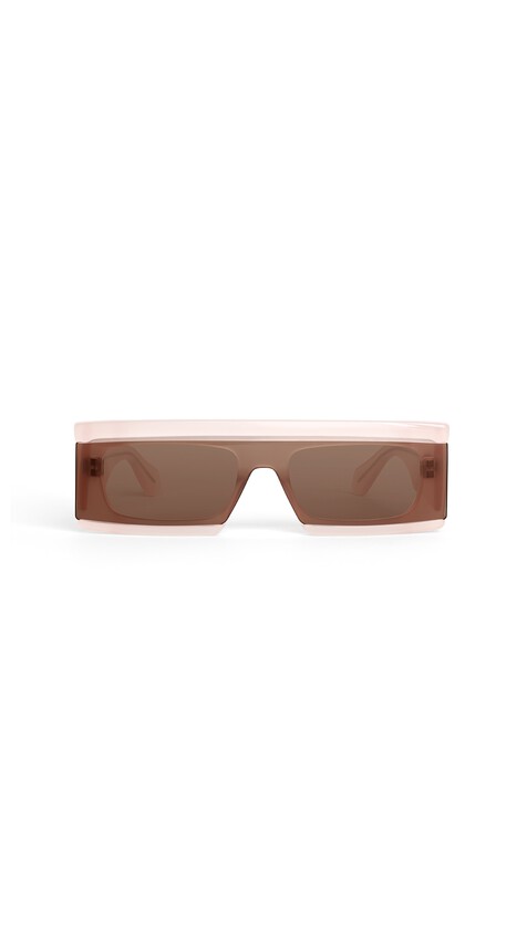 ALA&Iuml;A RECTANGULAR MASK SUNGLASSES ROSE