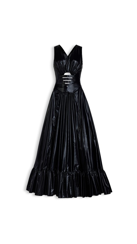 ALA&Iuml;A DEESSE NYLON DRESS BLACK