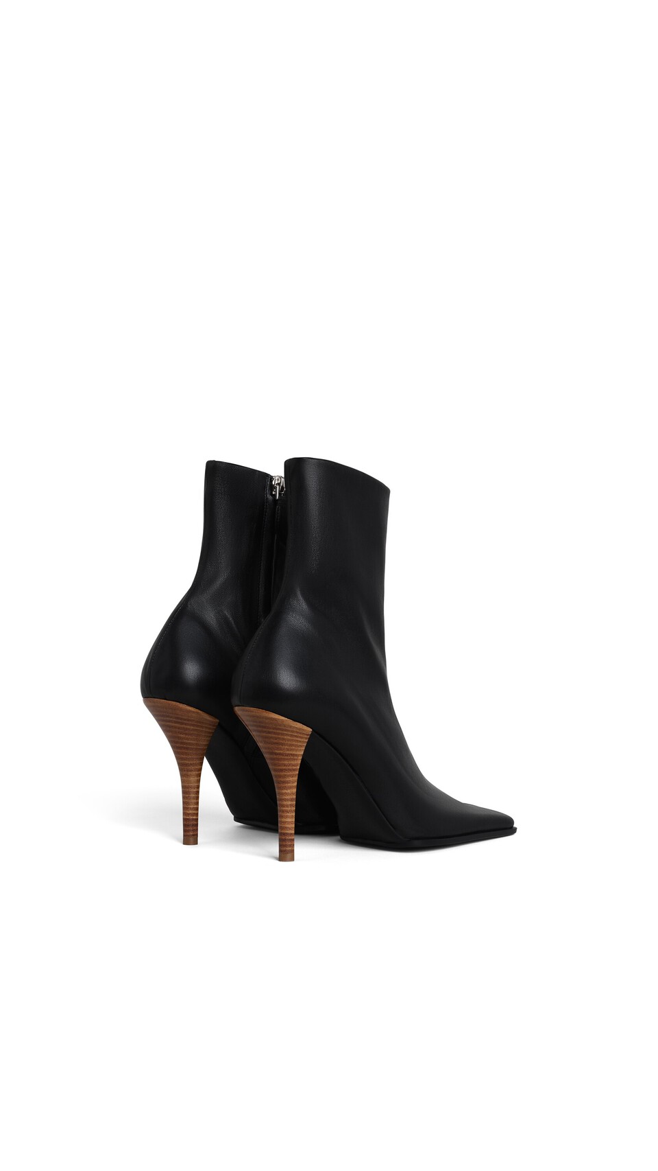 ALA&Iuml;A SOFT SQUARE BOOTS IN LEATHER BLACK - View 3