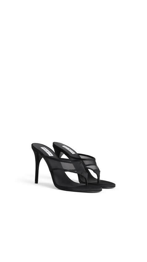 ALA&Iuml;A MULES TONG IN MESH BLACK - View 2