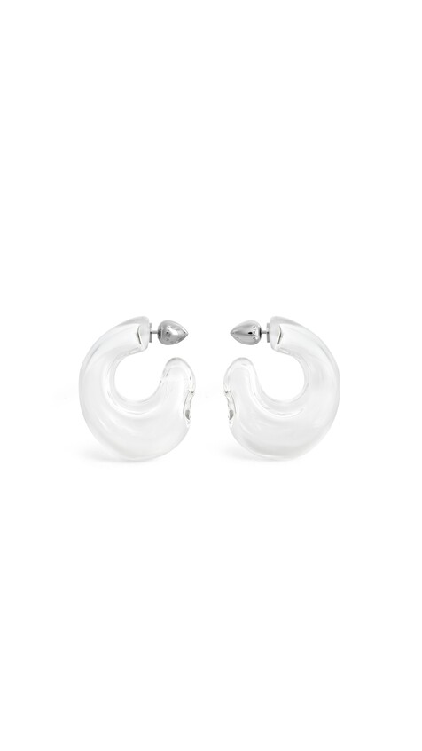 ALA&Iuml;A BUBBLE HOOPS EARRINGS TRANSPARENT