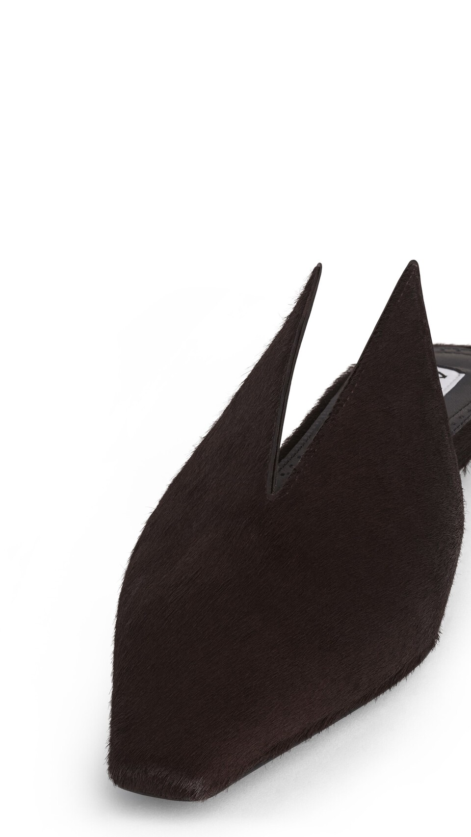 ALA&Iuml;A MULES IN HAIRCALF CHOCOLATE - View 3