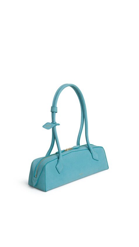 ALA&Iuml;A LE TECKEL MEDIUM BAG IN NUBUCK APATITE - View 2