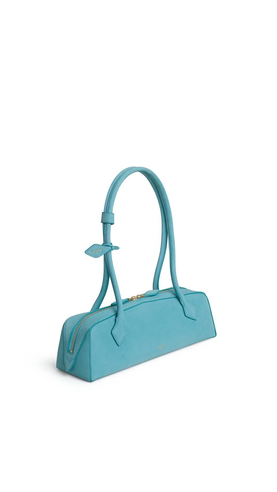 ALA&Iuml;A LE TECKEL MEDIUM BAG IN NUBUCK APATITE - View 2