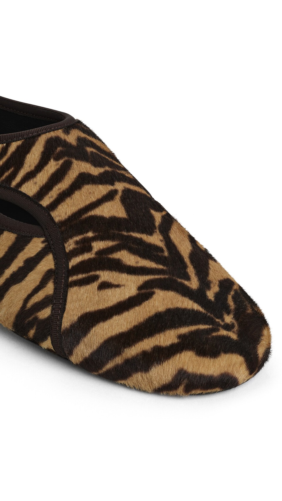 ALA&Iuml;A FLEX SLIPPERS IN HAIRCALF NATURAL - View 3