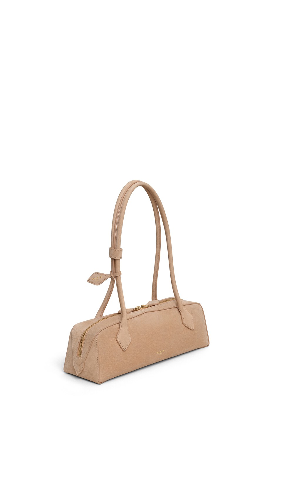 ALA&Iuml;A LE TECKEL MEDIUM BAG IN NUBUCK DESERT - View 2