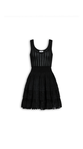 BLACK - ALA&Iuml;A SHINY CRINOLINE DRESS