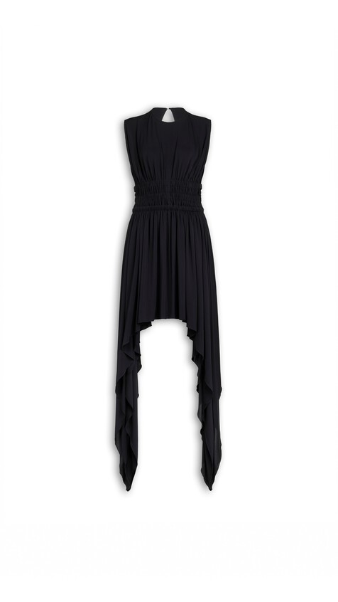 ALA&Iuml;A MIDI DEESSE DRESS BLACK