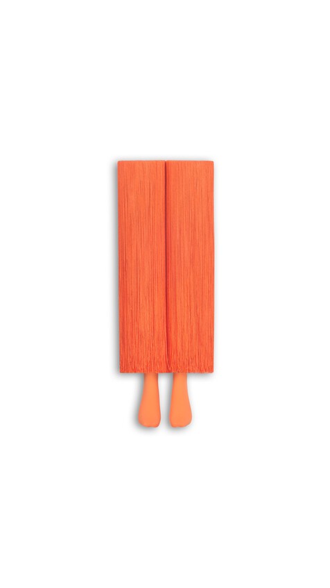 ALA&Iuml;A HIGH FRINGED SOCKS ORANGE