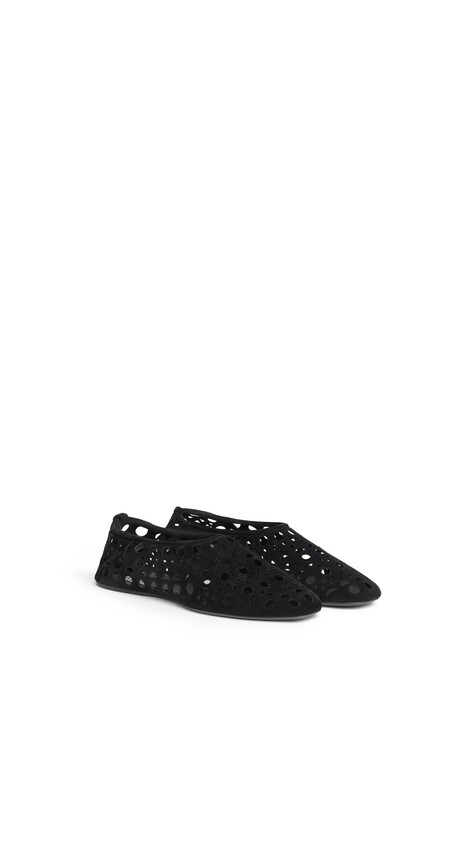 ALA&Iuml;A SLIPPERS VIENNE IN VELVET CALFSKIN BLACK - View 2