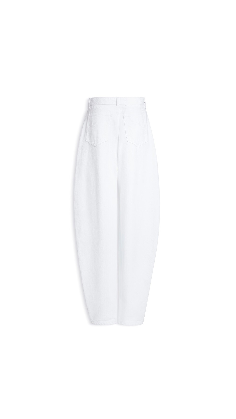 ALA&Iuml;A ROUND DENIM PANTS WHITE - View 8