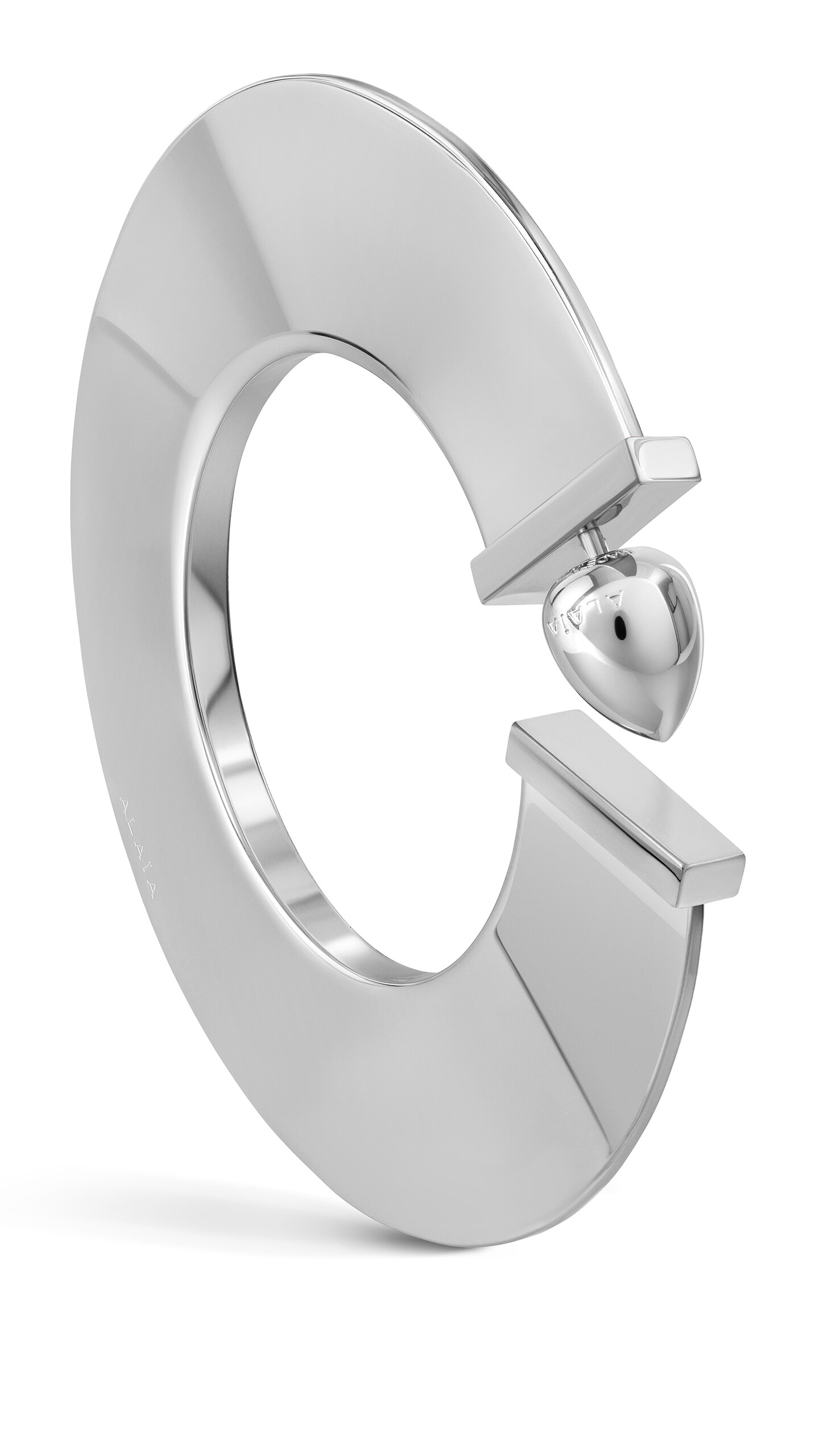 ALA&Iuml;A BLADE HOOPS  WHITE SILVER - View 2