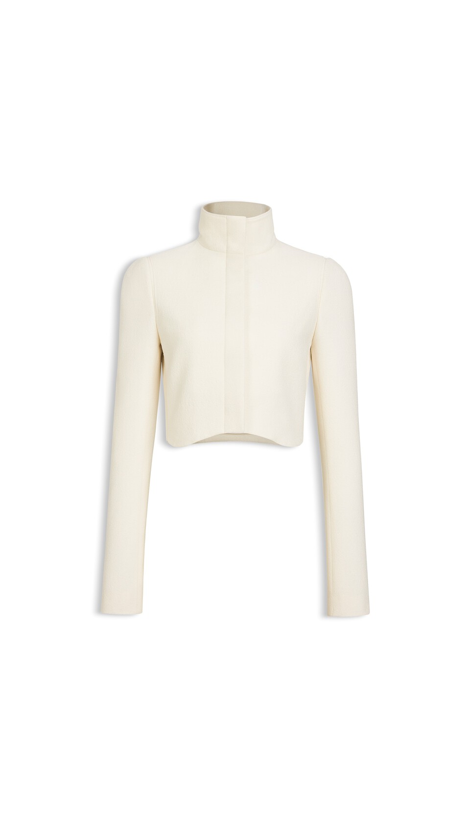 ALA&Iuml;A WOOL CREPE TAILORED JACKET IVORY