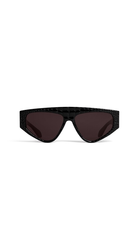 ALA&Iuml;A AVIATOR MASK SUNGLASSES BLACK