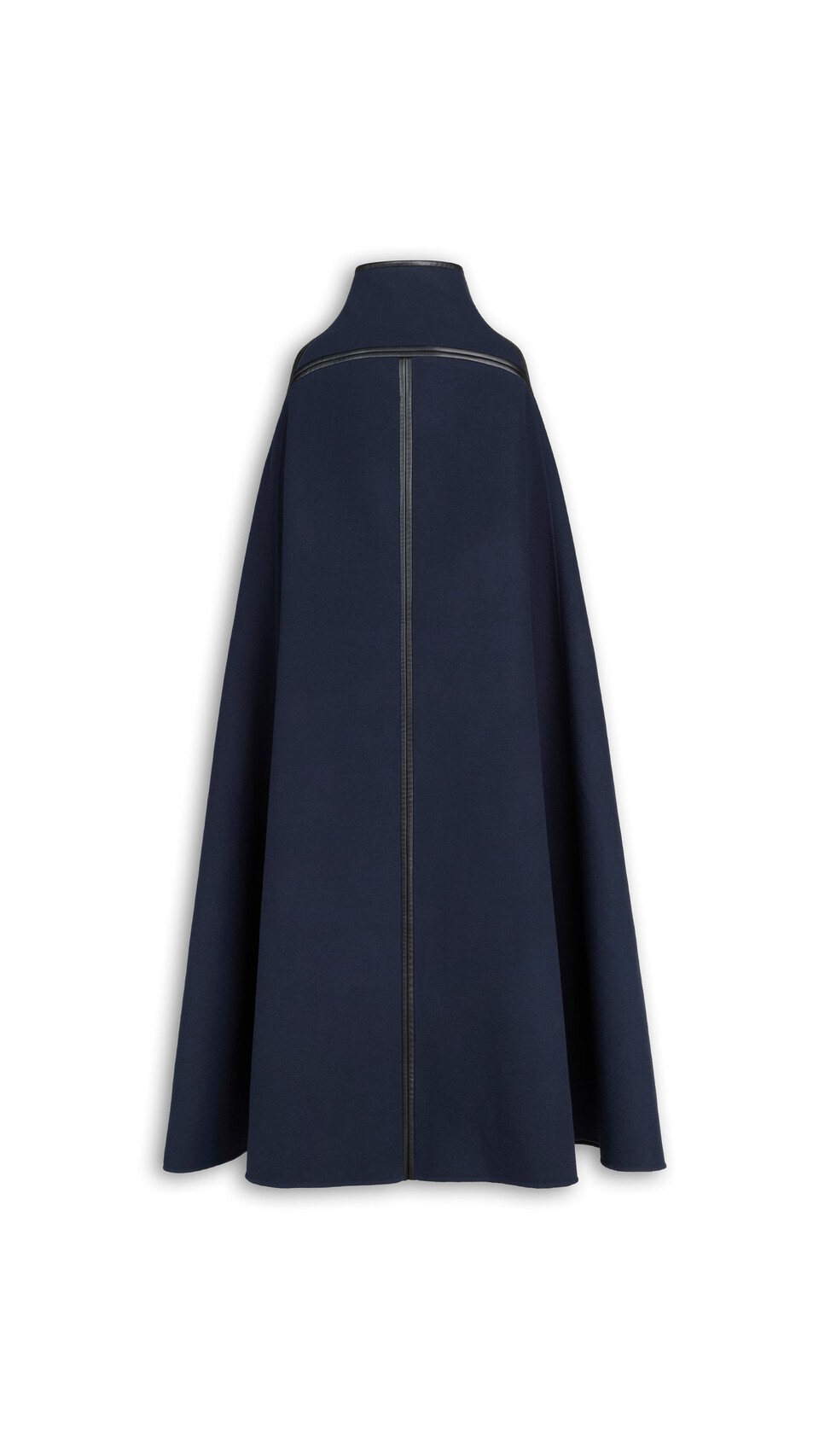 ALA&Iuml;A DOUBLE FACE WOOL CAPE COAT NAVY - View 5