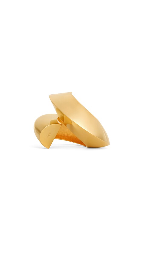 ALA&Iuml;A EDGE LARGE CUFF YELLOW GOLD METALS
