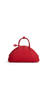 BRIGHT RED - ALA&Iuml;A PURSE TOP HANDLE BAG IN NUBUCK