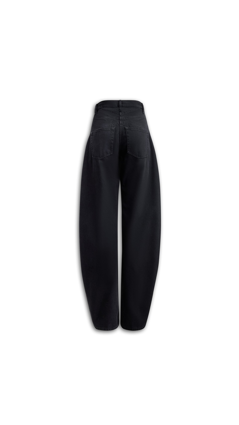ALA&Iuml;A ROUND DENIM PANTS BLACK - View 7