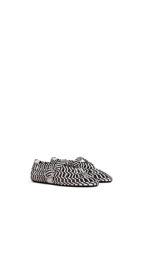 ALA&Iuml;A BALLET FLATS IN WEAVED LAMBSKIN  - View 2