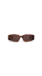 DARK HAVANA - ALA&Iuml;A OVAL SUNGLASSES