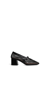 BLACK - ALA&Iuml;A MARY JANES 55 IN FISHNET 