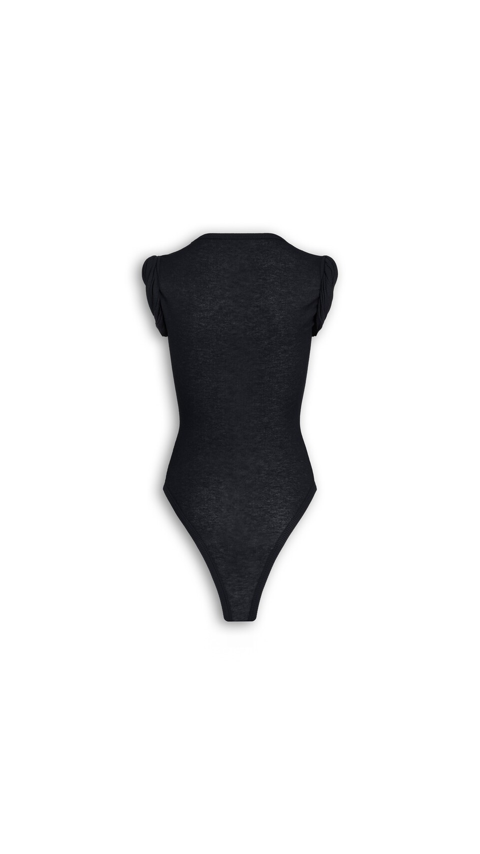 ALA&Iuml;A CASHMERE-BLEND JERSEY BODYSUIT BLACK - View 5
